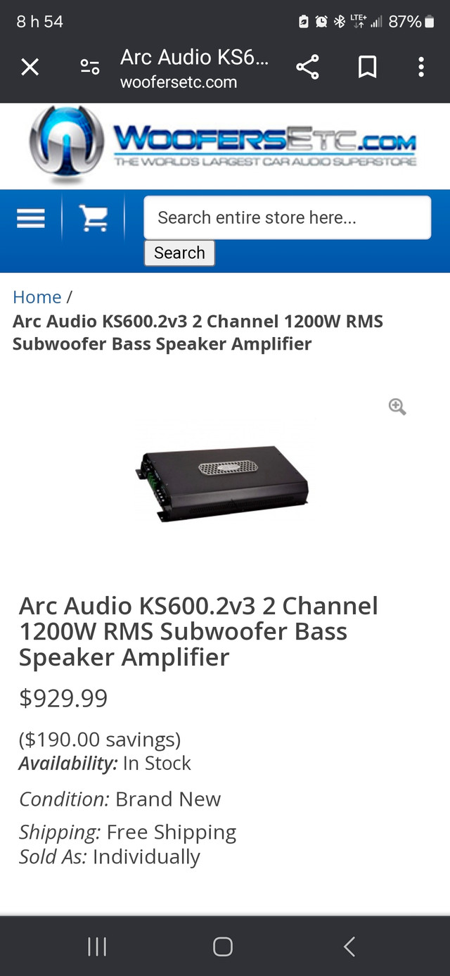 Arc audio ks600.2 v3 dans Autre  à Lévis