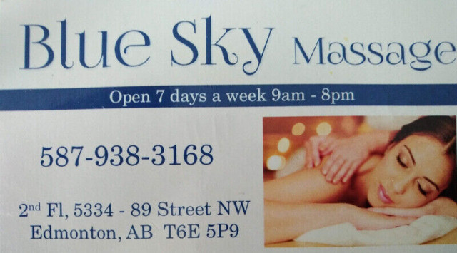 Blue sky massage - Direct billing - Edmonton in Massage Services in Edmonton - Image 2