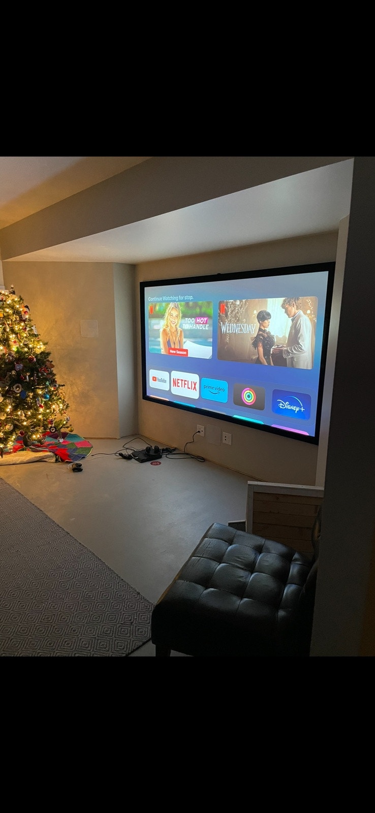 Projector & Pull Down Screen ManCave/Garage/Backyard General