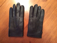 WOMEN'S KID LEATHER GLOVES w Wool Lining,Size 8 - Czechoslovakia