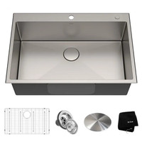 Premium 16 gauge stainless steel kitchen sink.