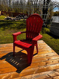 5 Big Boy Anarondack Chairs. Red. Like New