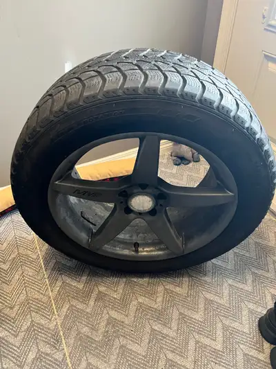 Klasse Motorsport mvr rims with 235 55 R18 Winter Claw EXTreme grip mx winter tires 5x115 bolt patte...