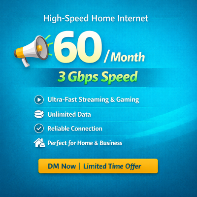 Unlimited Home Internet, View more