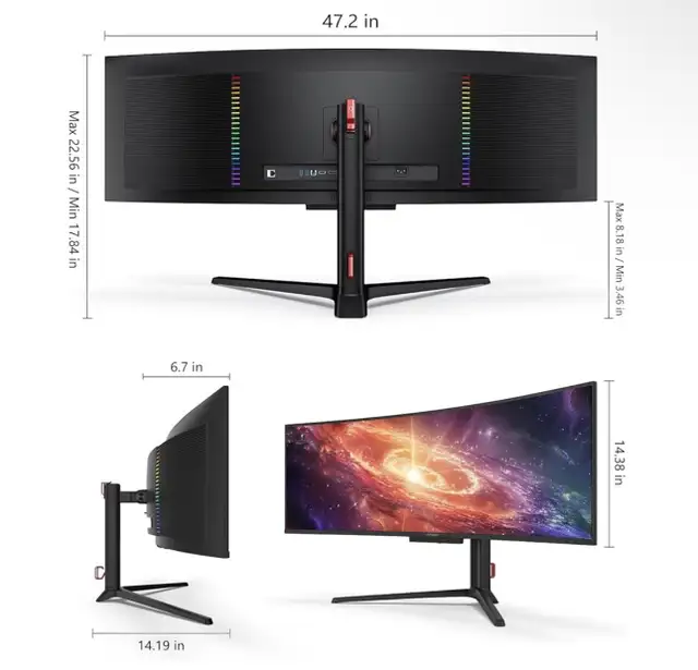 INNOCN 49" 49Q1S OLED Curved Gaming Monitor 240Hz 1440p in Monitors in Ottawa - Image 4