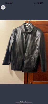 AS Selections black leather jacket. 