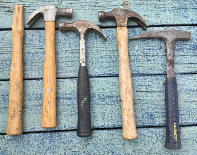 Qty. 5 Hammers, Claw and Pick Type in Hand Tools in Edmonton