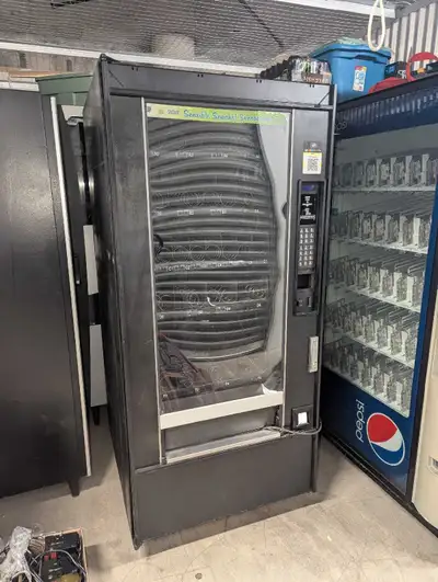 Crane Snack. Card Capable. Surevend gauranteed vend sensor. Slim width (32")