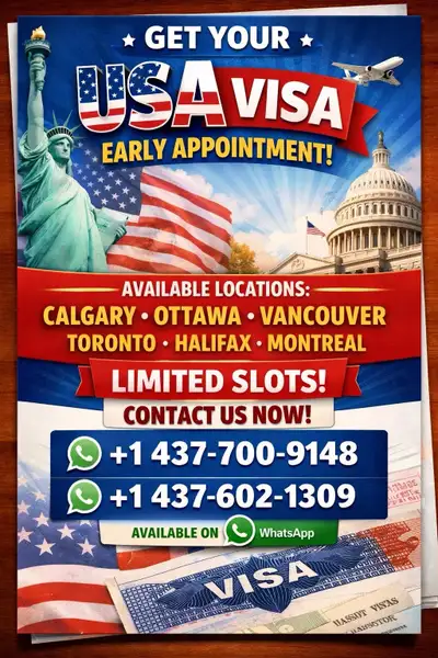 USA visa early slots are available april and may, View more