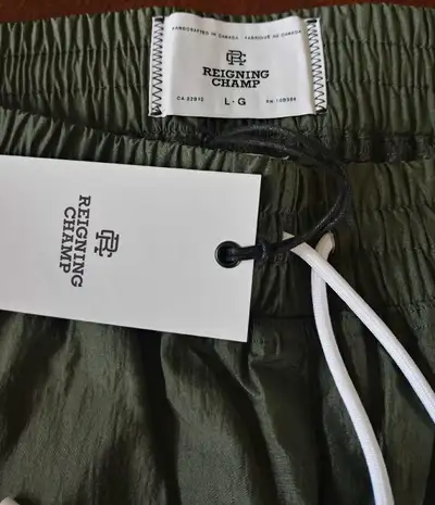 Reigning Champ Men's  Nylon Pants, NEW, Size L, View more