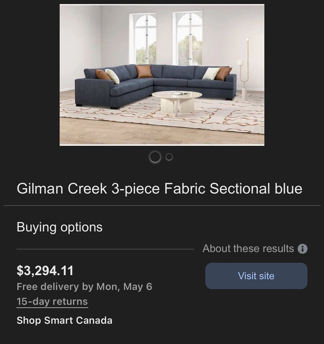 Gilman Creek Sectional in Couches & Futons in Calgary - Image 4