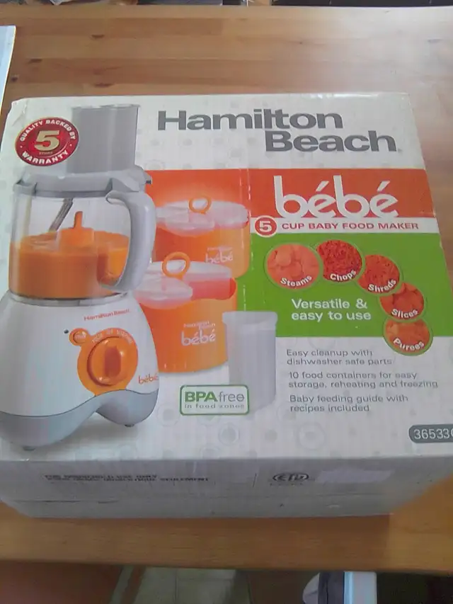 Hamilton Beach 5 cup Baby Food maker processor steamer in Processors, Blenders & Juicers in Strathcona County - Image 2