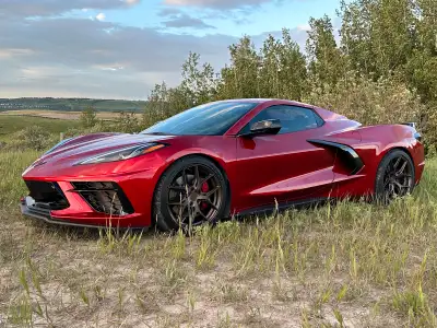 This impeccable fully loaded 2022 C8 Corvette Stingray convertible packs the Z51 Performance Package...