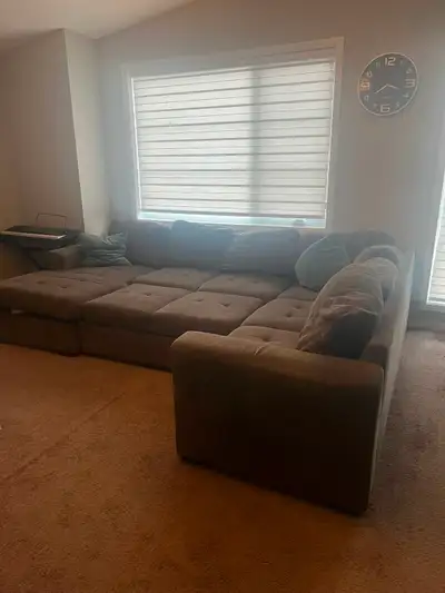 Gently used couch with pullout/bed., View more