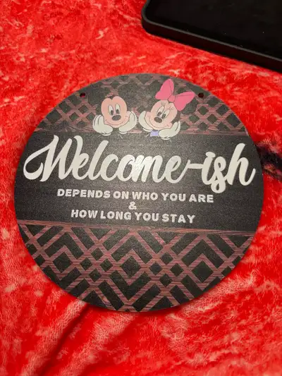 Mickey Minnie Welcome Sign, View more