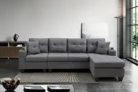 Urgent Sale Luxe Comfort Cup Holder Sectional Sofa Relaxation