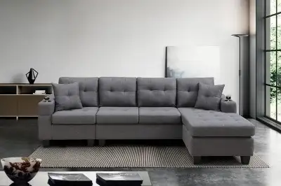 Urgent Sale Luxe Comfort Cup Holder Sectional Sofa Relaxation, View more
