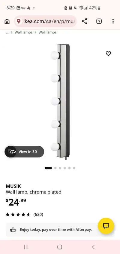 Ikea Musik Mirror Lights, View more