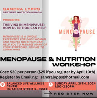 Thriving in Menopause Workshop