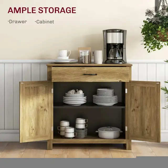 Farmhouse Sideboard Buffet Cabinet, Storage Cabinet with Barn  in Hutches & Display Cabinets in Markham / York Region - Image 4