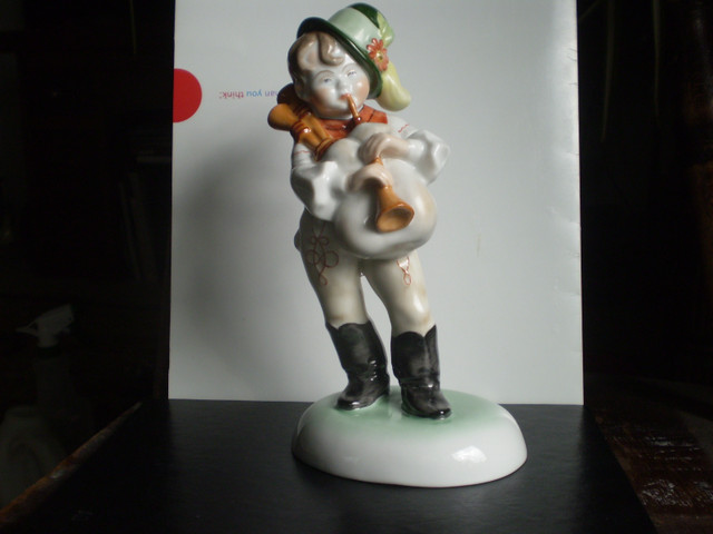 Herend Boy Figurine - " Boy Playing Bagpipes " - #5445 - in Arts & Collectibles in Kitchener / Waterloo