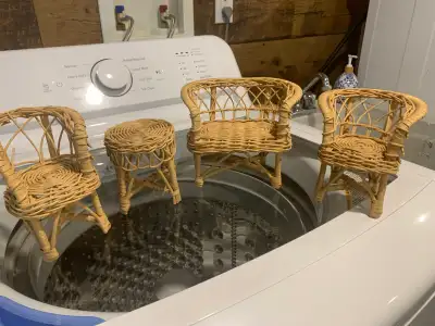 wicker dollhouse furniture, View more