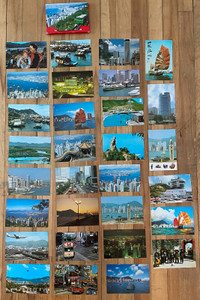 Lot de 30 cartes postales vintage de Hong Kong