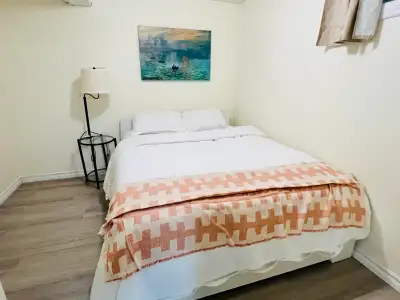 Separate entrance furnished basement 1  bed 1 bath for rent