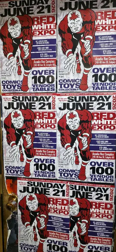 THIS Sunday! Red/White Comic Toy Expo 10:30am-5:00pm Acadia Rec, View more