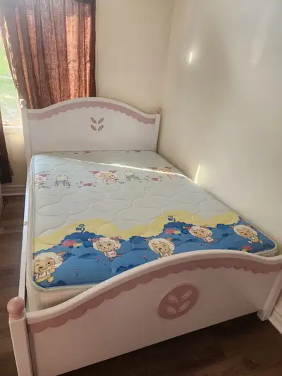 Pink & White Twin Bed Frame, View more