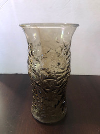 Vintage Smoked Glass Vase. Breast Cancer Fundraiser. 