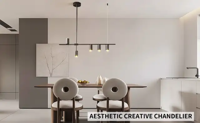 Modern Black LED Hanging Chandelier Light for Kitchen Island in Indoor Lighting & Fans in Mississauga / Peel Region - Image 4