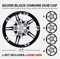 (Set of 4) Brand New Pilot Automotive 14" Wheel Covers/Hubcaps