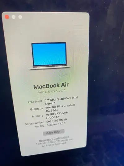2020 MacBook Air 13”, View more