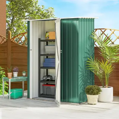 Lockable 5 x 3' Outdoor Storage Shed Metal Garden Shed Cabanon , View more