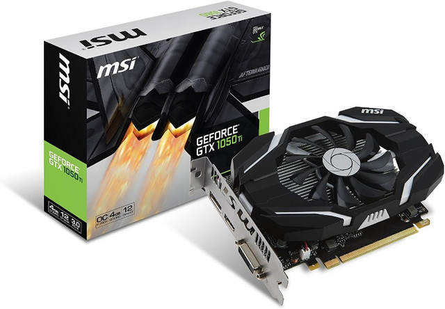 MSI GPU Graphic card GTX 1050 TI 4G OC in System Components in Burnaby/New Westminster