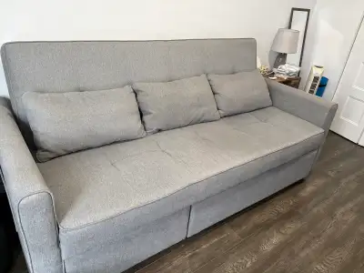 Très grand Sofa-LIT gris 84 pouces de large, View more
