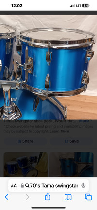 Wanted…Tama swingstar drums in Metallic blue (pls see Pic)