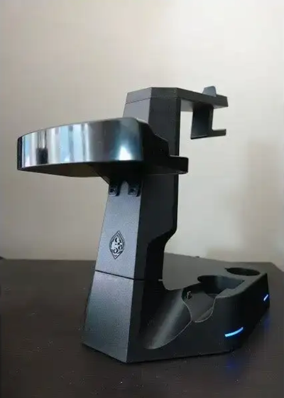 PS VR Headset, controller, motion wands and earphone Display Stand showcase mount holder Charing sta...