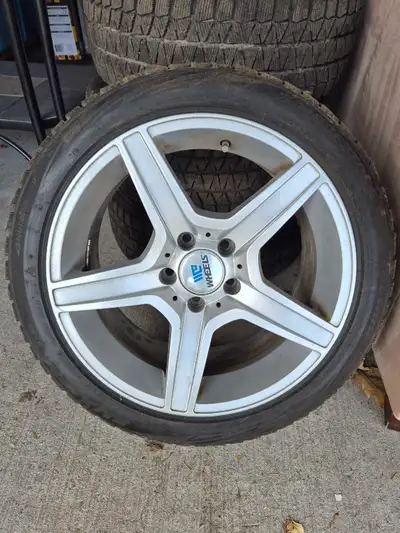 225/45R17 Bridgestone Blizzak tires on alloy rims for sale. Tires and rims in great shape. Wheels ca...