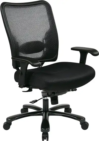SPACE Big & Tall Ergonomic Manager Chair, Black, View more