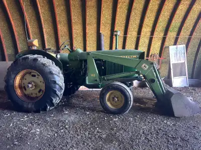 1966? John Deere 3010 diesel with front end loader Stored inside. Tractor has been sitting for a cou...