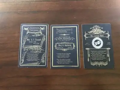 ANTIQUE DEATH MEMORIAL CABINET CARDS -CAMPBELL-BOSTWICK-PIKETT, View more