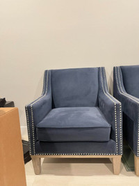 Contemporary Accent Chair Navy Blue