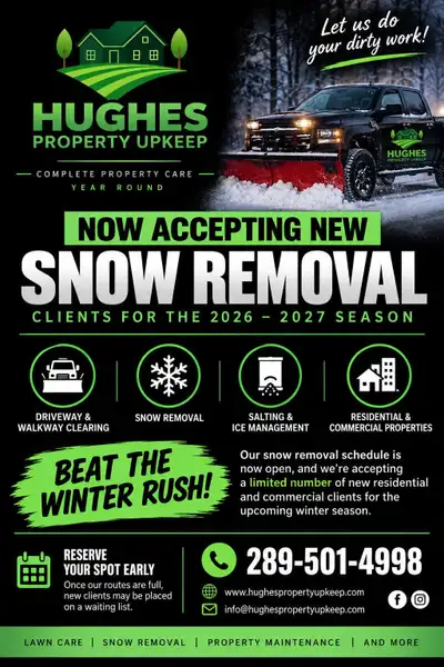 snow removal commercial + residential, View more