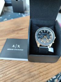 Armani Exchange watch (genuine leather strap,brand new+gift box)