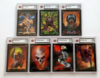 Venom Carnage Daredevil Deadpool Silver Surfer graded cards