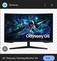 Samsung odyssey G5 27” curved monitor 144hz