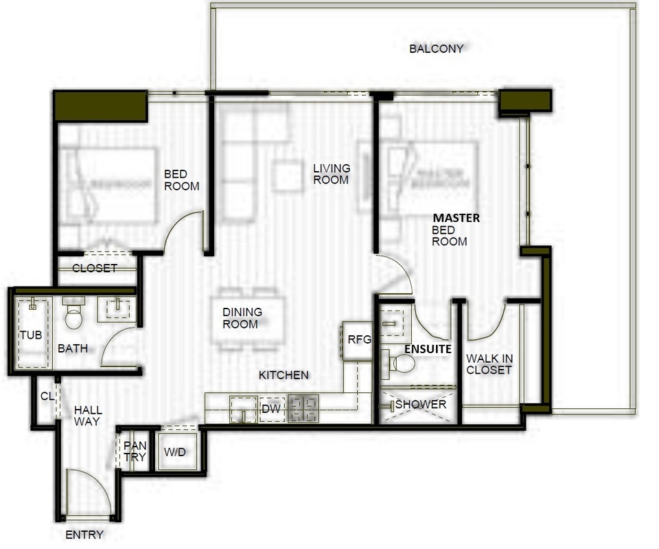 Metrotown 2B2B Apartment High Level Unit Rent available Oct 10 2