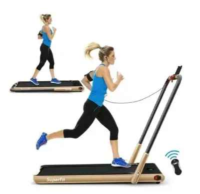 Costway SP37513YE 2-in-1 Folding Treadmill, View more